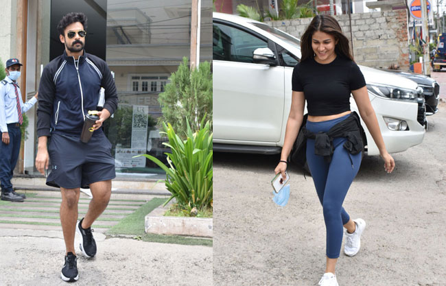 Lavanya Tripathi and Vaishnav Tej Spotted at GYM